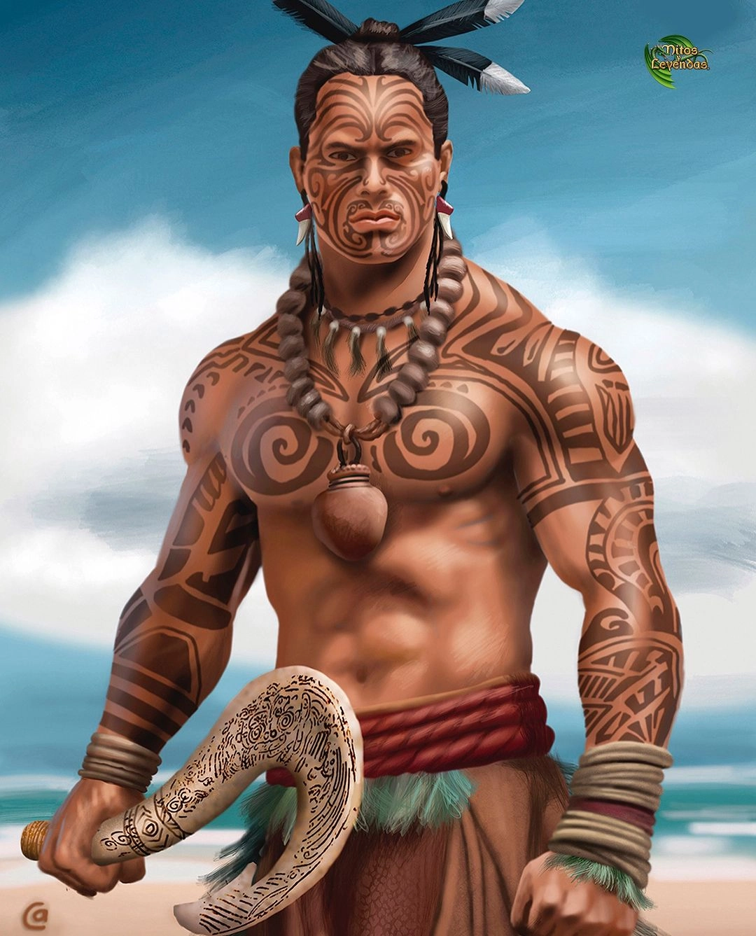 Ilustración de la baraja GUERRERO ARMAS